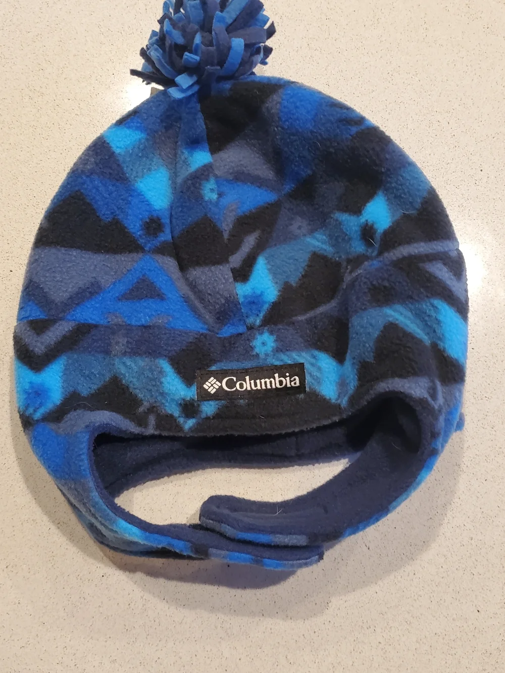 Like New. Columbia Fleece Pom Earflap Hat - Toddler